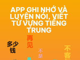 App ghi nhơ luyện nói và viết tiếng Trung